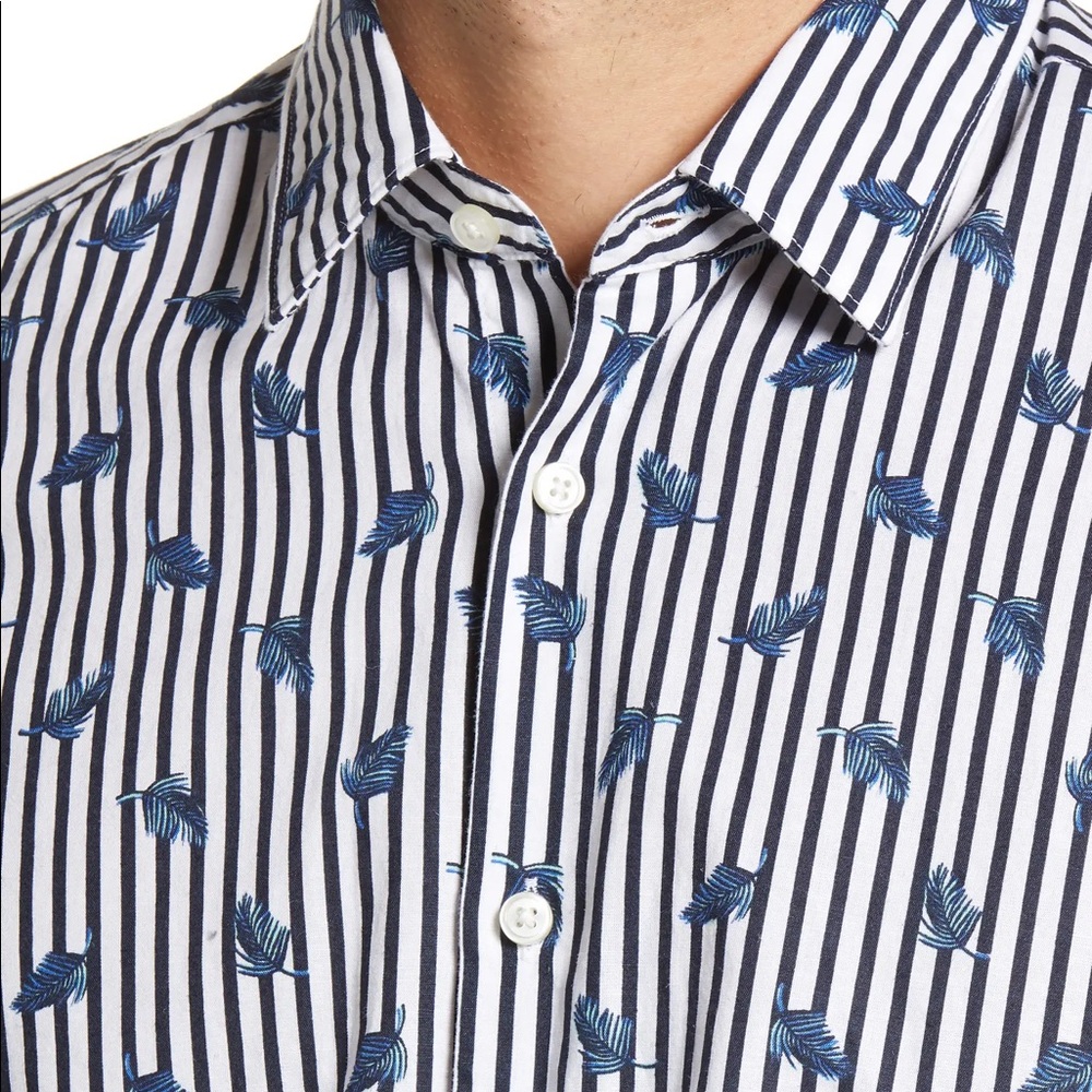 Hugo BOSS Luka Regular Fit Short Sleeve Button-Up Shirt NWT